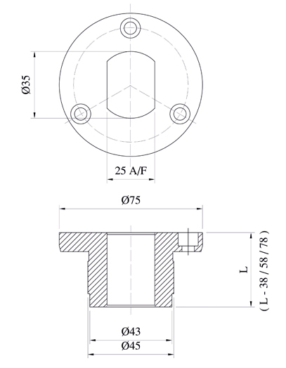 WOODEN MATCH PLATE BUSH FLAT